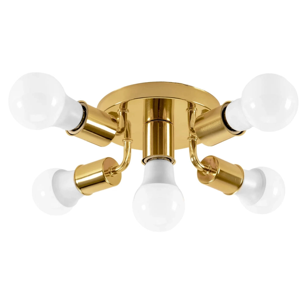 Plafoniera Riflettore Metallo APP708-5C Oro