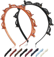 Set di spille per capelli a doppia lama - Set di spille per capelli con clip - Set di spille per capelli in acciaio 8 pezzi - Accessori per capelli per ragazze/donne - Peso leggero - Nero/Rosso