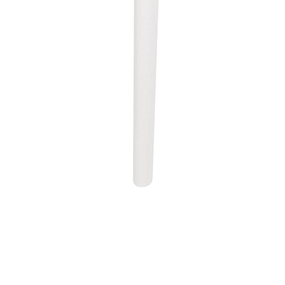 Set di 4 sedie da pranzo Seduta imbottita sintetica bianco Schienale aperto in ecopelle con braccioli Soggiorno moderno minimalista