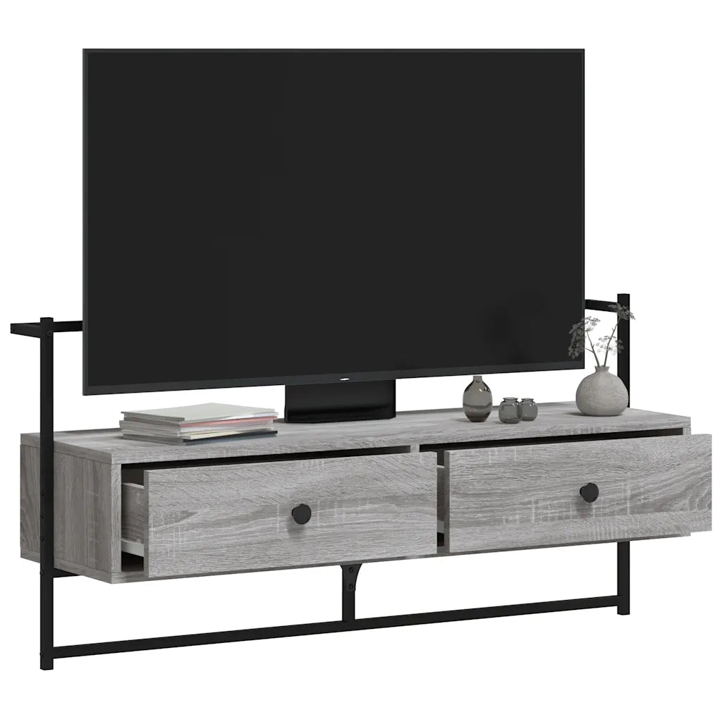 Mobile TV a Muro | Armadietto TV | Mobile Porta TV Grigio Sonoma 100,5x30x51 cm Legno Multistrato