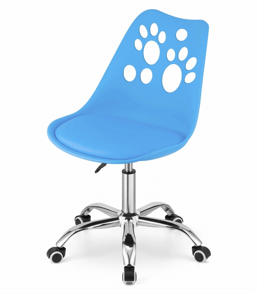 Sedia girevole ergonomica Valora PRINT blu per ufficio domestico