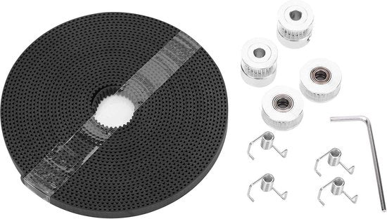 Accessori per stampante 3D - Puleggia GT2 sincrona 20 denti - Cinghia di distribuzione interna per puleggia sincrona - 2 metri.