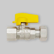 RUBINETTO GAS A SFERA DIRITTO F/F CON DADO GIREVOLE FIV 1/2" F x 3/4" F G 8108R077