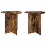 Tavolo laterale | Tavolino 2 pz Rovere Fumo ? 39 x 38 cm