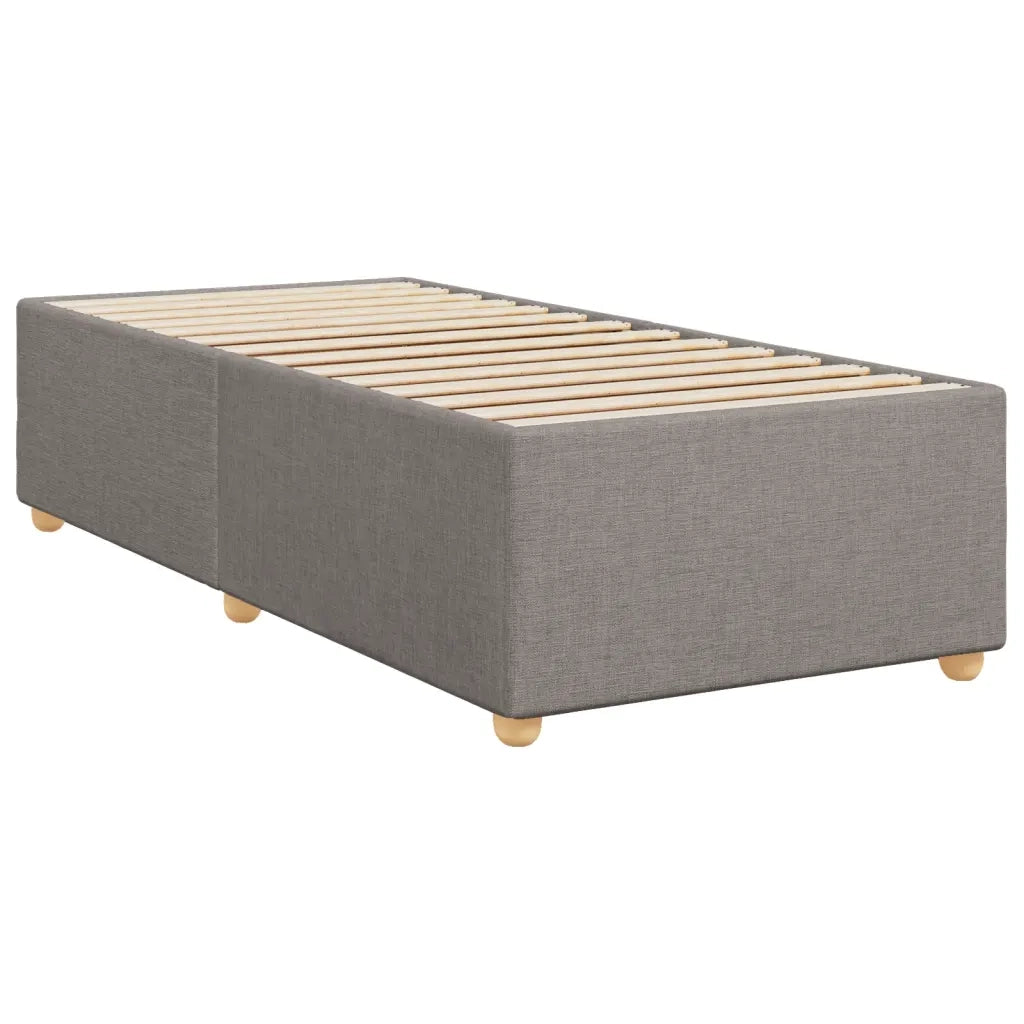 vidaXL Giroletto a Molle con Materasso Tortora 100x200 cm in Tessuto