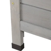 Armadio da Giardino Rimessa per Attrezz con Ripiano, Porte Persiane, Tetto in Bitume, Legno di Abete, 87L x 46.5l x 96.5H cm, Grigio