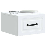 Set di 2 Comodini | Armadio da Notte | Mobiletto da notte a muro Bianco 34,5 x 33 x 20 cm