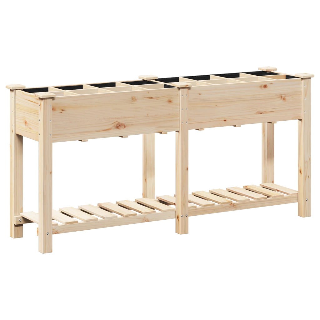 Piantana da Giardino  con Griglie 161x43x76 cm in Legno Massello di Abete