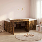 Letto alto per bambini con scrivania Rovere Fumo 90 x 200 cm 3422655
