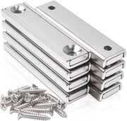 Magnetici neodymium forti - 50 x 13,5 x 5 mm - 8 pezzi - rettangolari
