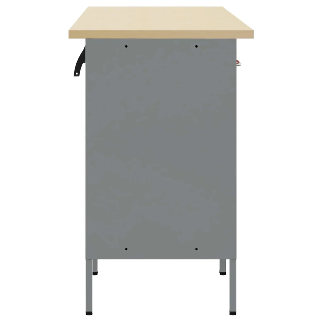 Mobile da lavoro 3 pz Rosso e Grigio 150 x 55 x 85 cm 3321367