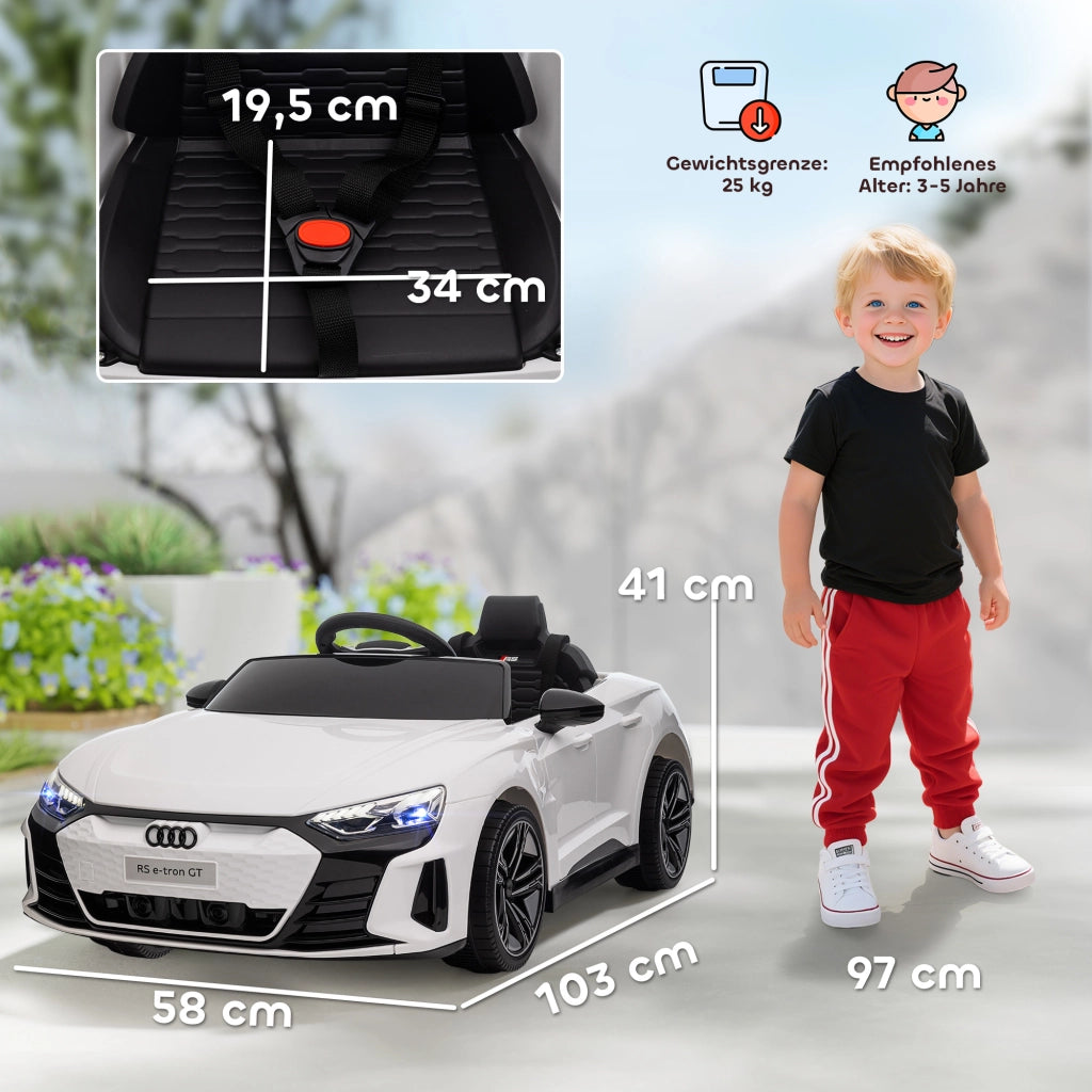 Auto Elettrica Bambini con Telecomando ¨C Xylo ¨C Bianco 103x58x41cm