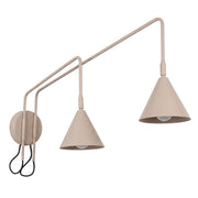 Applique NOX 2 taupe con interruttore