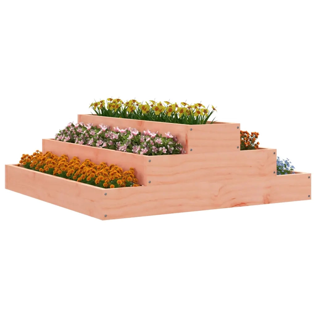 Fioriera | Cassetta per fiori | Vaso 80x80x27 cm in Legno Massello di Douglas