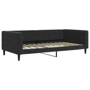 Divano Letto con Letto Estraibile Nero 100x200 cm in Velluto 3196702