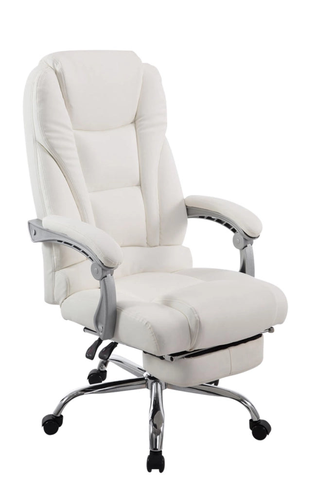 Sedia da ufficio Pacific in similpelle bianco