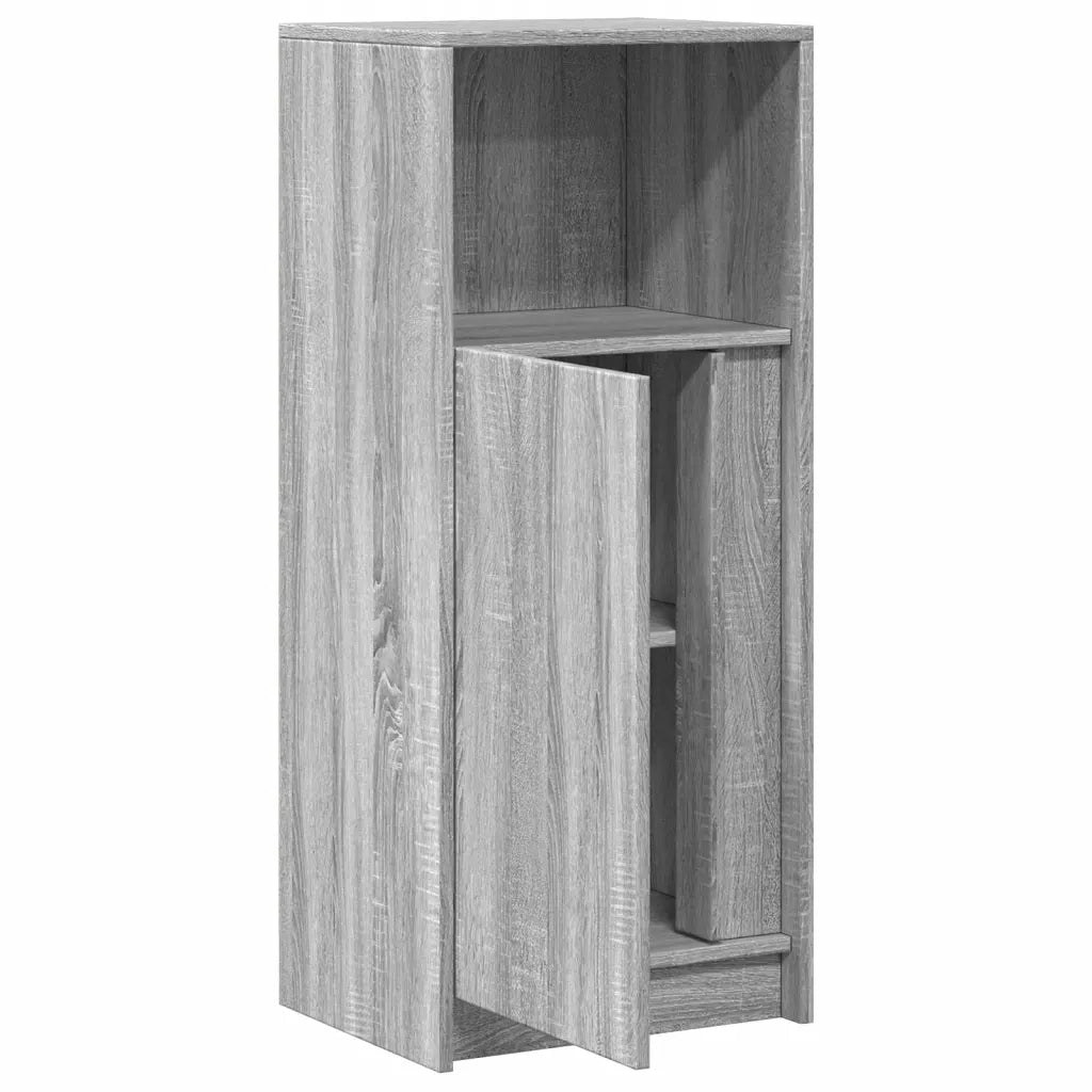 Credenza con LED-Buffet-Armadio da cucina Grigio Sonoma 42,5x34x100 cm Legno Multistrato