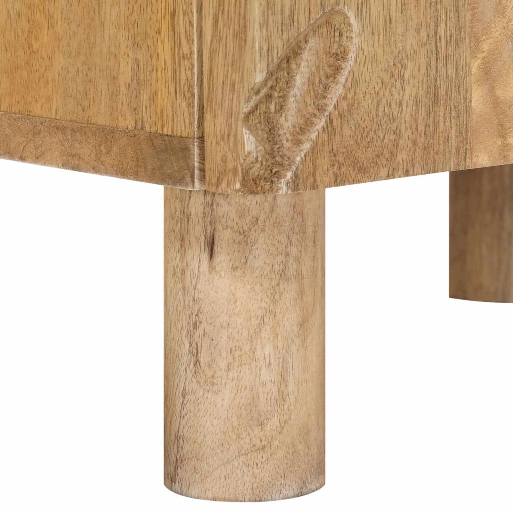 Comodino a muro fatto a mano Marrone Teak 40 x 30 x 45 cm 42020117