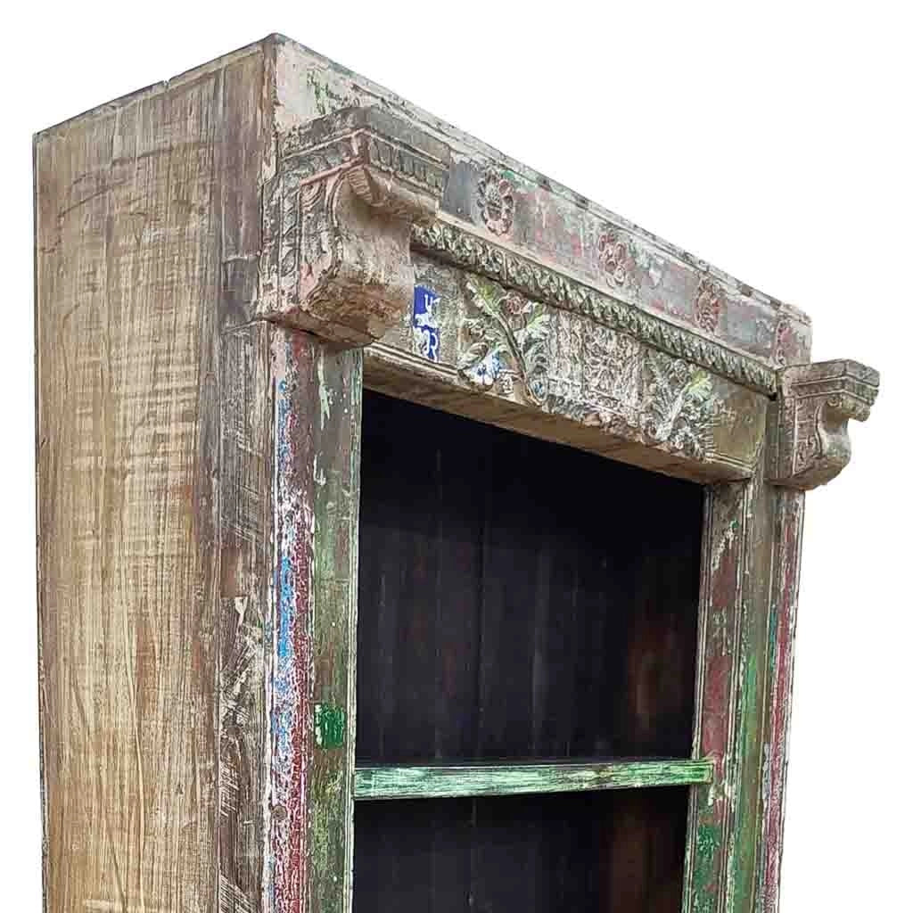 Scaffale in legno fatta a mano 134x49x217h cm