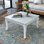 Tavolino da Salotto-Tavolino da soggiorno-Tavolo 80x80x42 cm Lucido Bianco