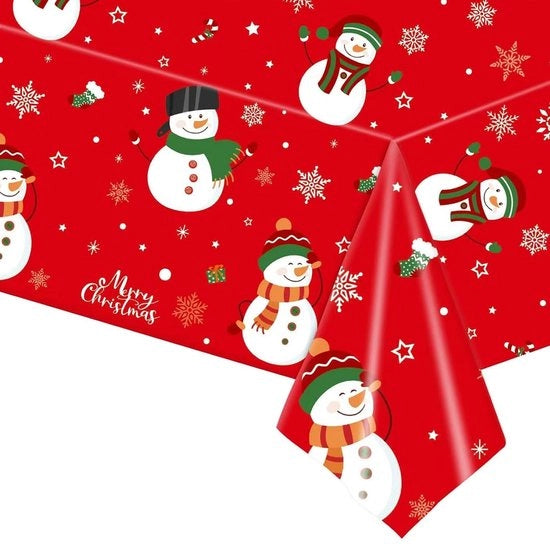 Tavolo da pranzo per Natale - Tavolo da pranzo da buttare - 137 x 274 cm - Motivo fiocco di neve - Tavolo da pranzo per feste