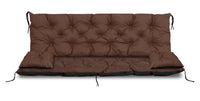 AIO FACTORY 100x60x50 cm Cuscino da giardino impermeabile Panca altalena marrone Set