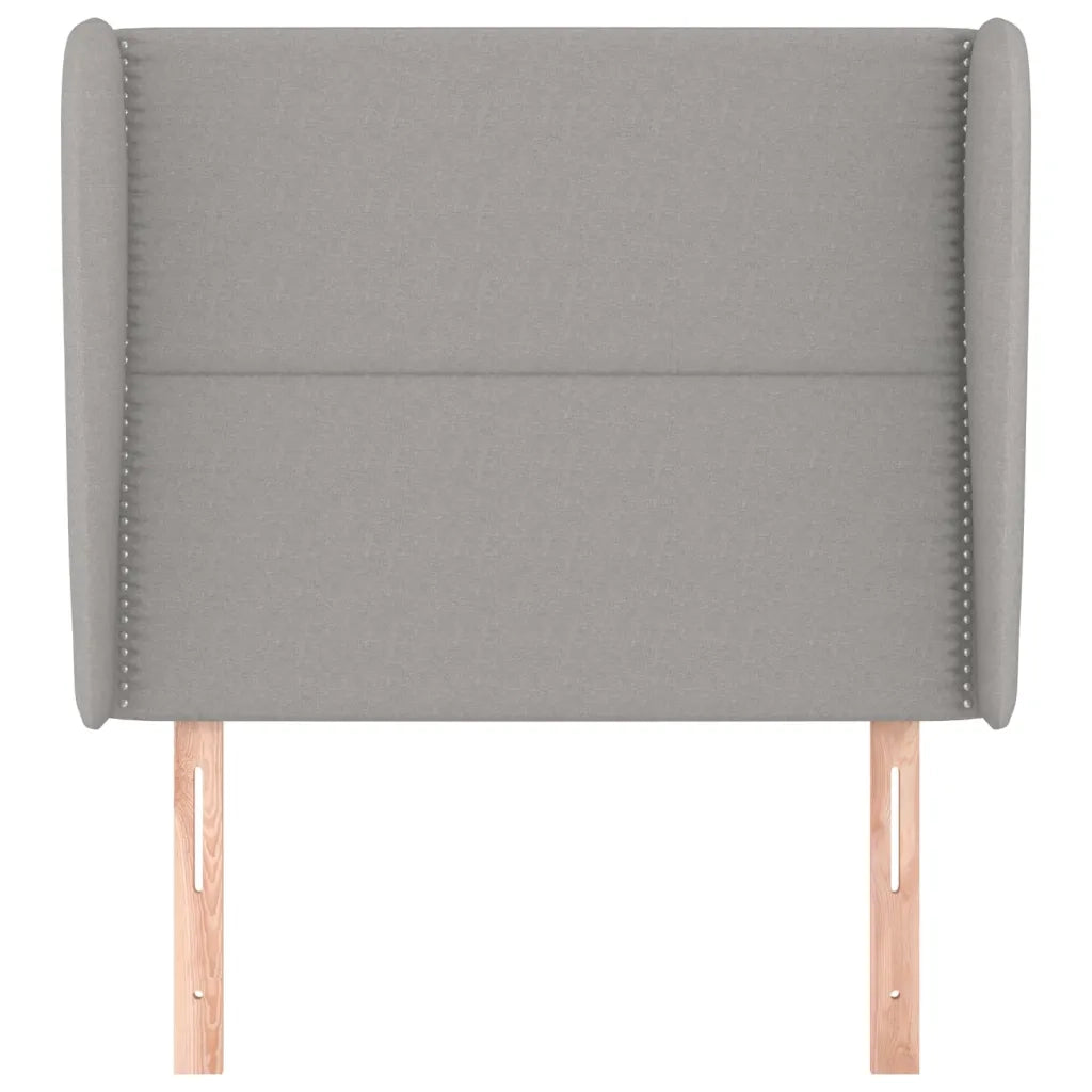 Testiera ad Orecchio Grigio Chiaro 93x23x118/128 cm in Tessuto