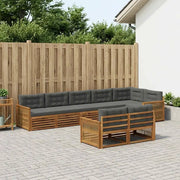 Set di divani da esterno con cuscino 8 pcs Naturale e Antracite 3383510