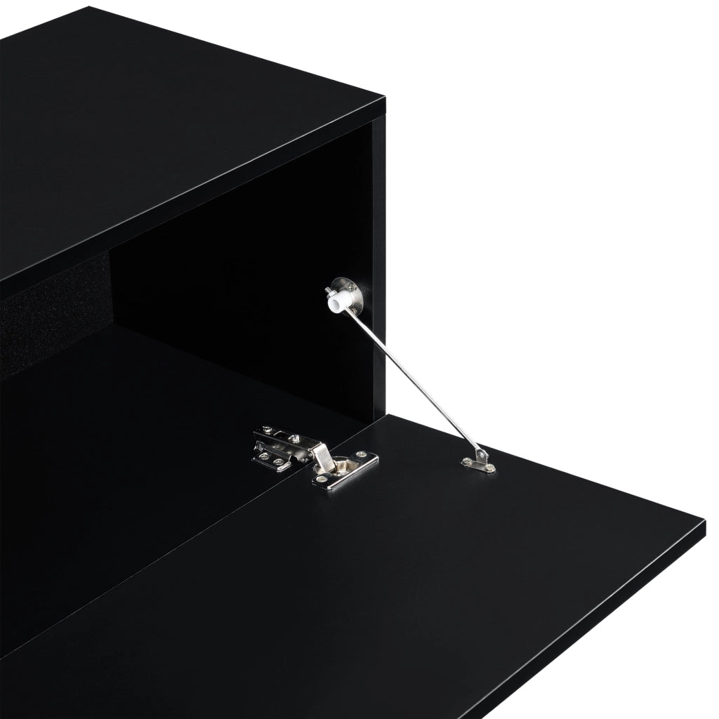 Mobile Pensile Porta TV Evaton da Parete 140 x 33 x 30 cm - Nero Lucido [en.casa]