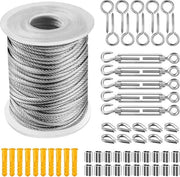 Cavo in rame, 2 mm isolato, cavo in rame, corda per tende, set di cavo in acciaio inossidabile 304, un uccello sulla corda in acciaio, cavo in rame con occhi, guaina per cavo, corda per cavo in acciaio (15 m)