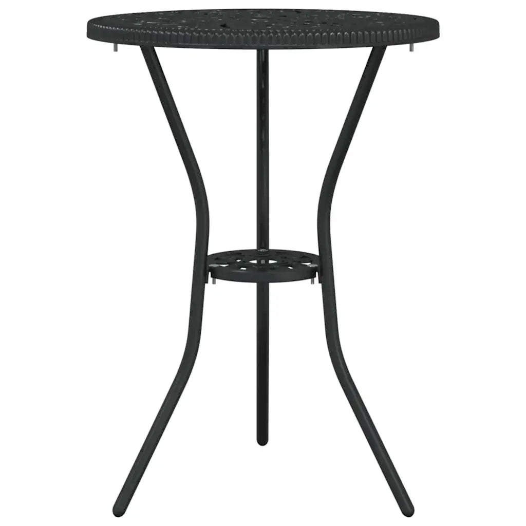 Set Bistro da Giardino 3 pcs Nero Alluminio 42002391
