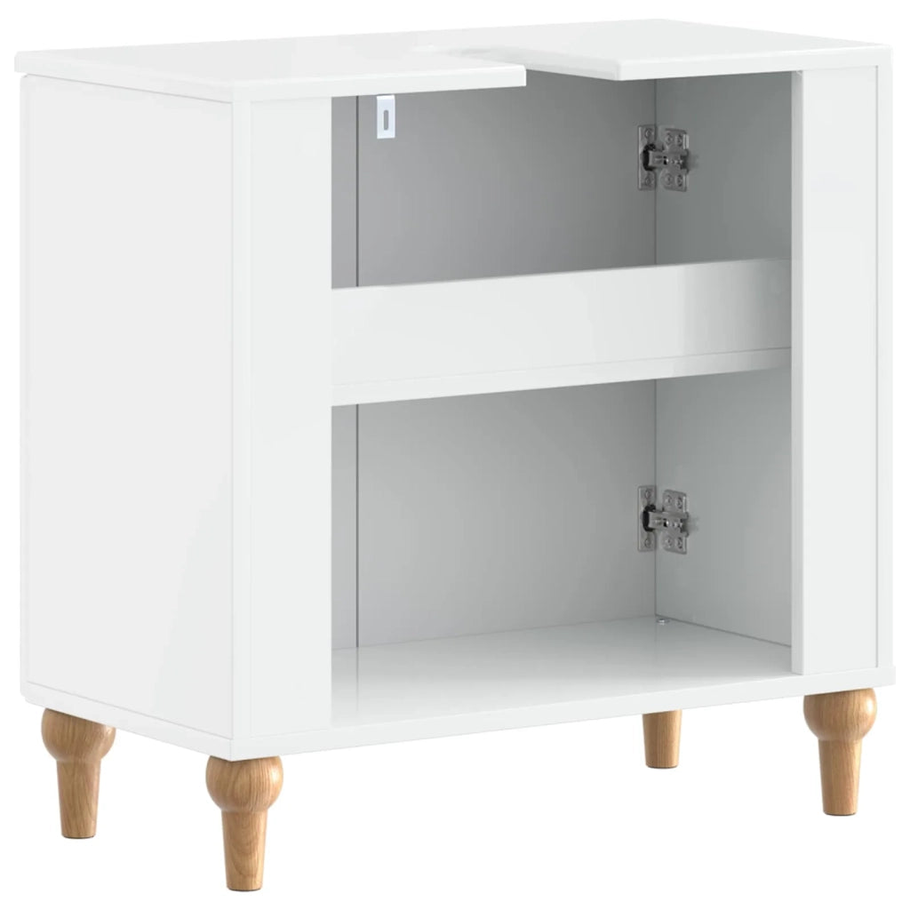 Armadio per Lavabo da Bagno ALKMAAR Bianco Lucido 896129