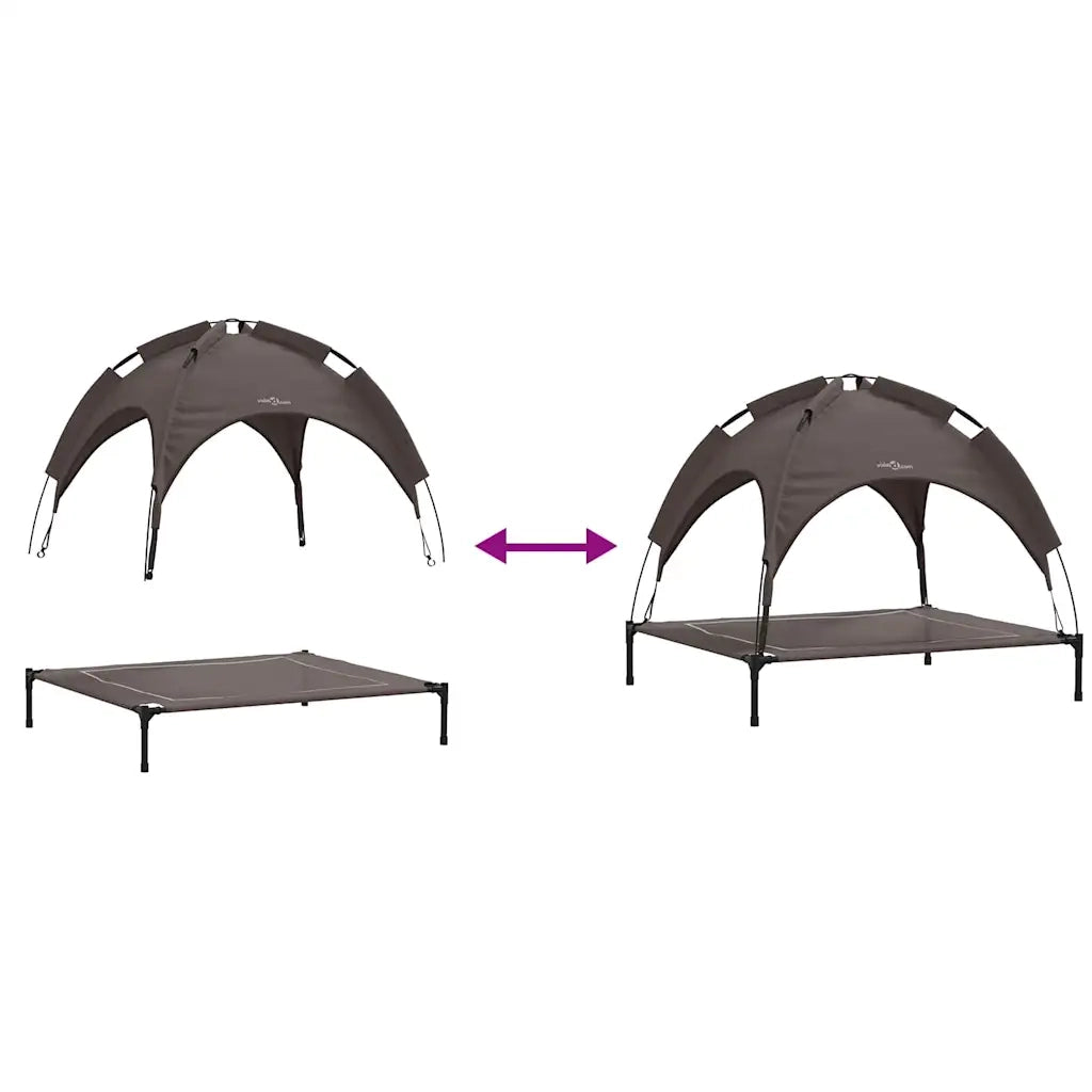 Letto per Cani Marrone 90 x 81 x 80,5 cm Acciaio 42008191