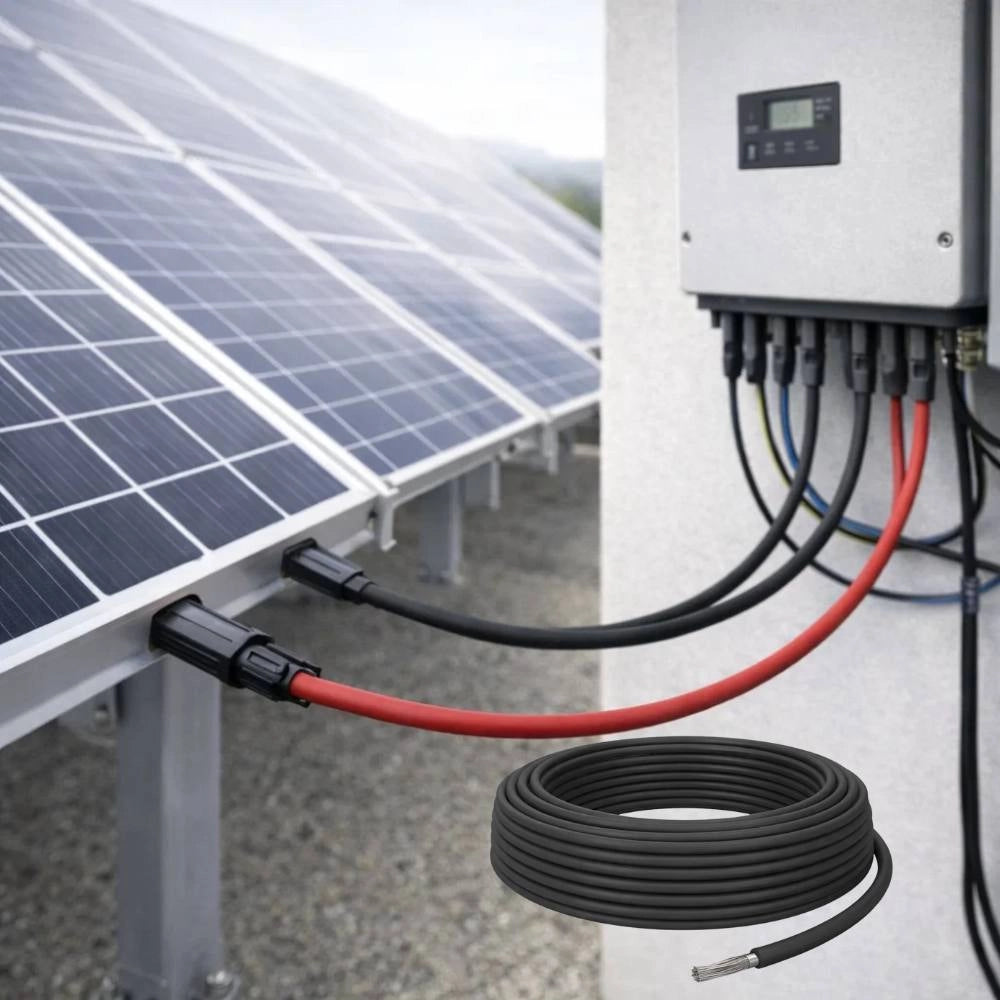 Cavo solare unipolare nero 6 mm² en 50618 per impianti fotovoltaici *** lunghezza metri 50, confezione 1