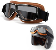 Occhiali da Motocicletta, Occhiali da Ciclismo con Cuoio PU, Occhiali da Motocross, Occhiali da Casco, Occhiali da Aviatore, per Uomo, Occhiali da Cross, Occhiali da Motocross, Occhiali di Sicurezza, Motocross, Occhiali da Motocicletta Vintage per ATV