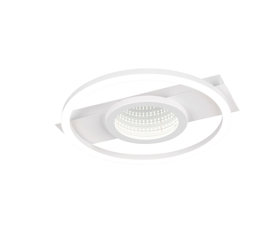 Plafoniera LED rotonda, metallo, bianco, L 36 cm, Wheeler