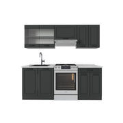 Vicco Cucina componibile Casa di campagna antracite/antracite 200 cm , PL Marmo