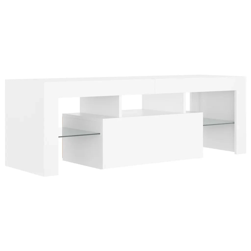Mobile TV | Armadietto TV | Mobile Porta TV con Luci LED Bianco 120x35x40 cm