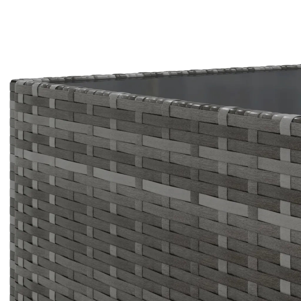 Set Divani da Giardino 5 pz con Cuscini in Polyrattan Grigio