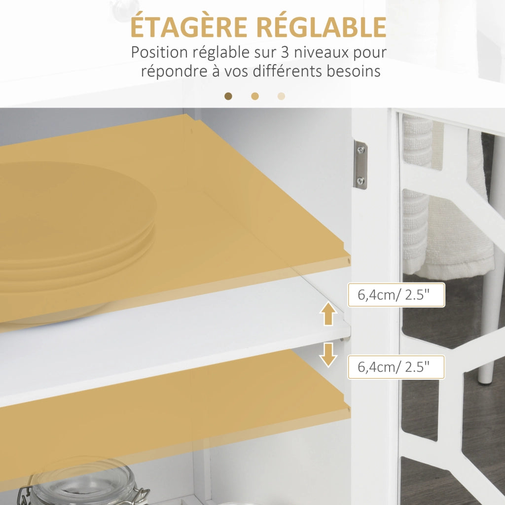 Carrello da cucina con cassetto e ripiano ¨C zephmum ¨C bianco