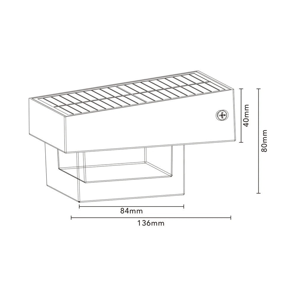 Trade Shop - Applique Solare Con Sensore Movimento Lampada Led Da Esterno Luce 6000k Ip54 Zq-bd-005gy -