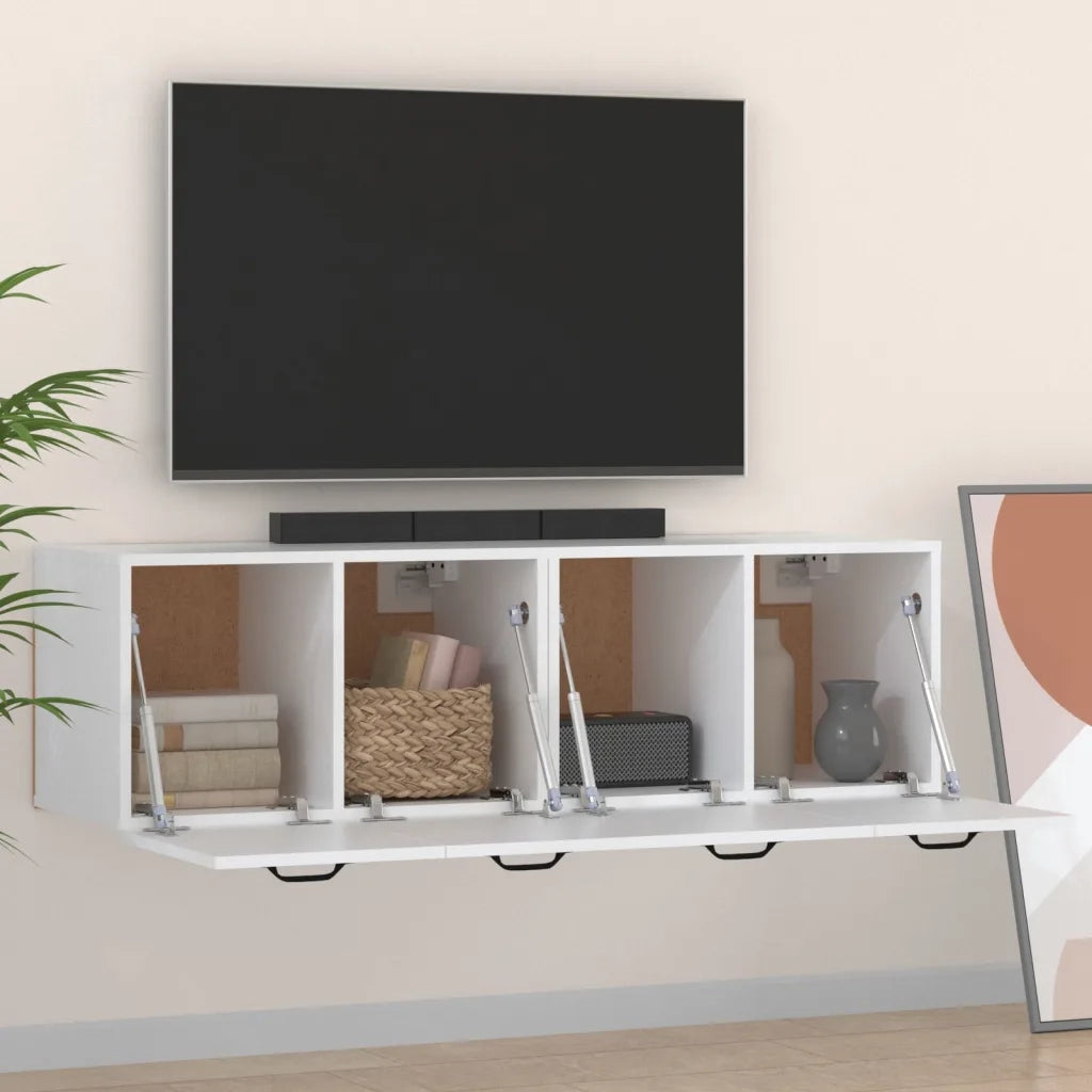 Mobili Parete 2 pz Bianco 80x35x36,5 cm in Legno Multistrato cod mxl 40003