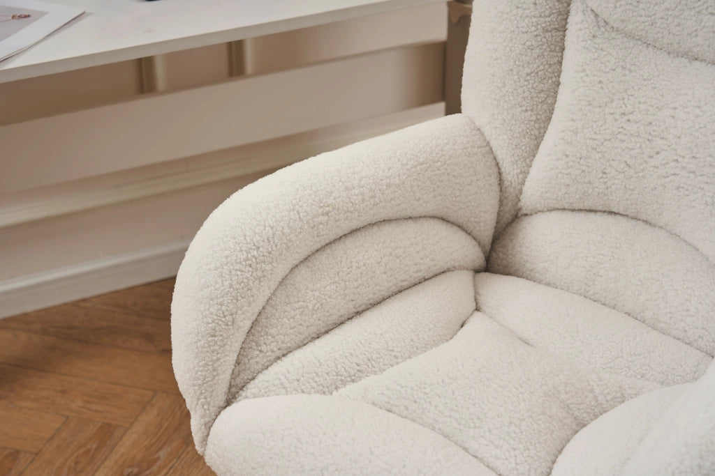SEDIA DA UFFICIO Girevole Regolabile in Altezza 64x62x92,5 cm Teddy Bianco