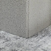 Panca Contenitore Imbottita con Coperchio, 76x38x38 cm, Grigio Chiaro