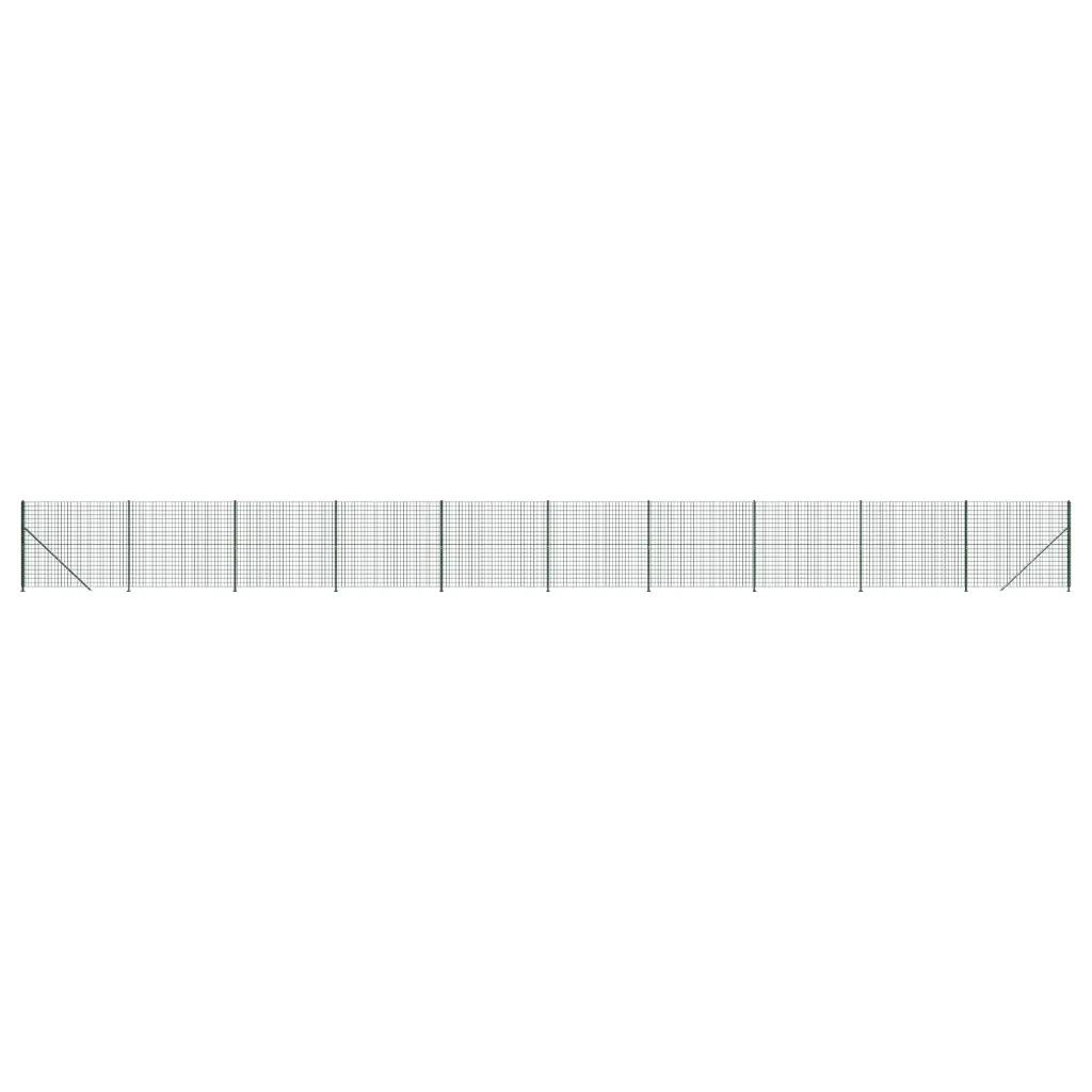 Recinzione Metallica con Flangia Verde 1,4x25 m 154171