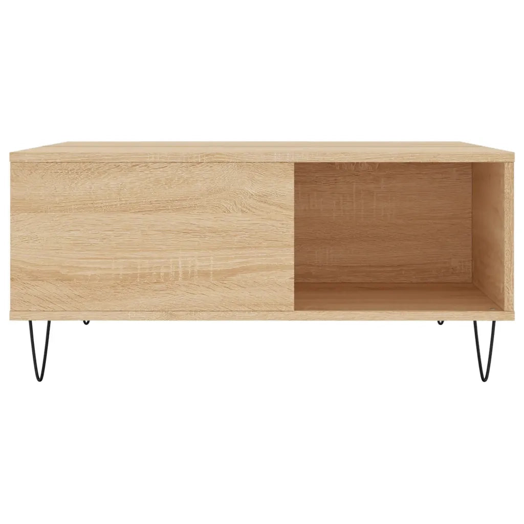 Tavolino Salotto Rovere Sonoma 80x80x36,5 cm Legno Multistrato 830783