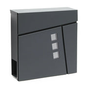 Cassetta postale di design con scomparto per giornali/riviste acciaio zincato antracite 16_0000100