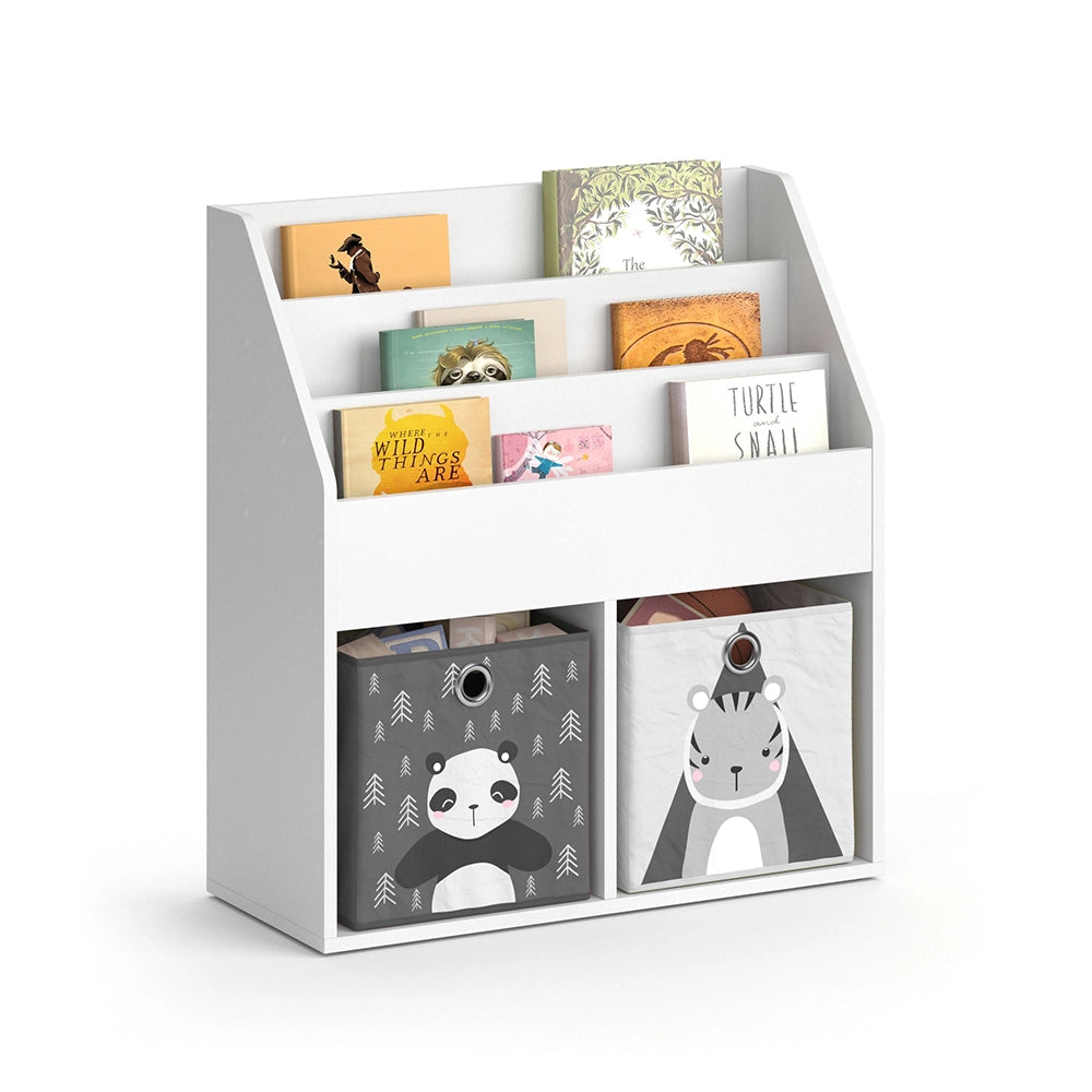 Vicco Libreria bambini Bianco 30.7 x 79 cm con 2 scatole pieghevoli opt.5