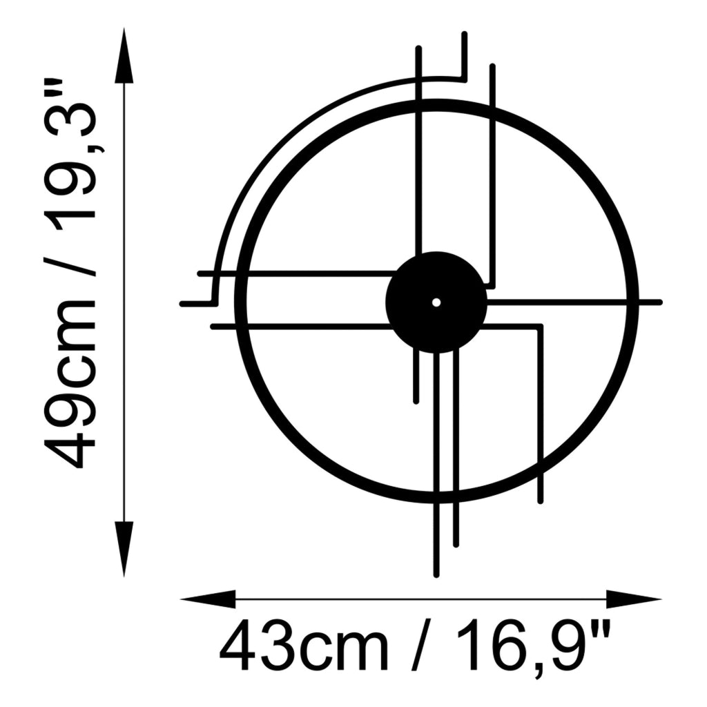 Morira, Quadro Materiale Struttura in Metallo, 49x43h cm Nero