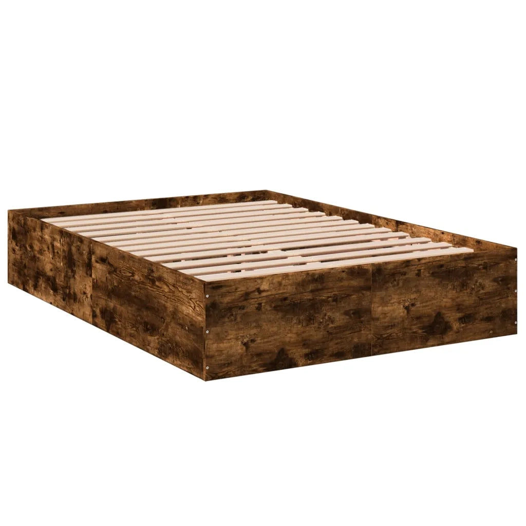 Giroletto-Struttura Letto Rovere Fumo 120x190 cm in Legno Multistrato 349959